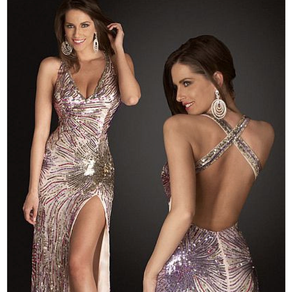 Sequin Dress Nude/Multi